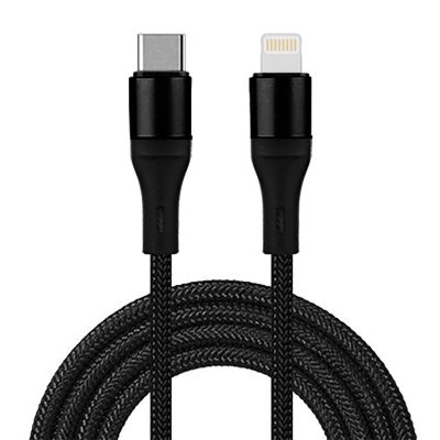 Cablu USB-C la Lightning PD 27W PRESTIGE CHARGE, Transfer Date si Incarcare SuperFastCharge 3A, Compatibil iPhone/iPad/AirPods, Suporta CarPlay, 1m, Negru