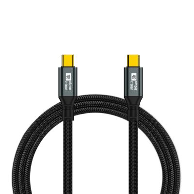 Cablu USB-C 3.2 100W PRESTIGE CHARGE, Transfer 20Gbps & Video 4K@60Hz, PD 3.0, compatibil Thunderbolt 3, Laptop, Tableta, iPhone 15/16/17, 1m, Negru