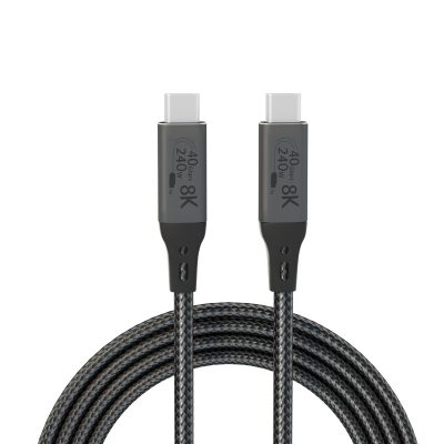 Cablu USB-C 4.0 240W PRESTIGE CHARGE, Transfer 20Gbps & Video 8K@60Hz/ 4K@144Hz, PD 3.1, compatibil Thunderbolt 4, Laptop, Tableta, iPhone 15/16/17, 3m, Negru