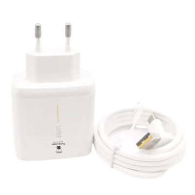 Incarcator Retea SuperVooC 65W, PRESTIGE CHARGE, Iesire USB, pentru Oppo, Cablu USB la USB-C 6.5A Inclus, 1m, Alb