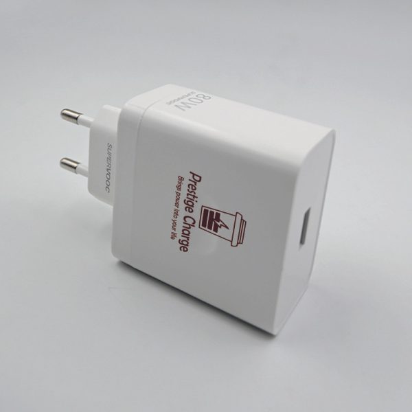 Incarcator Retea SuperVooC 80W, PRESTIGE CHARGE, Iesire USB, pentru Oppo, alb