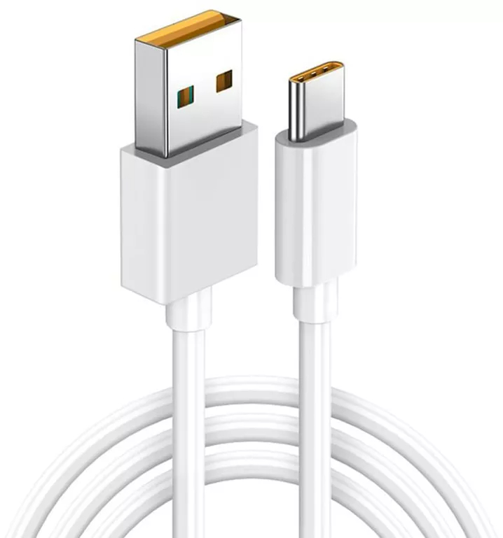 Cablu USB la USB-C pentru Date si Incarcare Rapida 6.5A, PRESTIGE CHARGE, SuperVooC 65W pentru Oppo, 1m, Alb