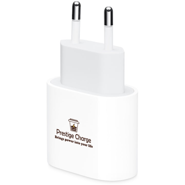 Incarcator USB-C PD 20W FastCharge PRESTIGE CHARGE, Compatibil  iPhone 11/12/13/14/15/16/17 Plus,Pro & ProMax si iPad, Alb