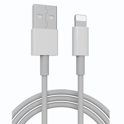 Cablu USB la Lightning 2.4 A PRESTIGE CHARGE, Incarcare si Transfer Date, Compatibil Apple iPhone/iPad/AirPods, Suporta CarPlay, Silicon Premium, 1m, Alb