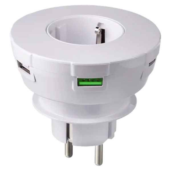 Priza 5 in 1, Freenet, cu 4 x USB si 220V, Fast Charge si Organizator Cabluri