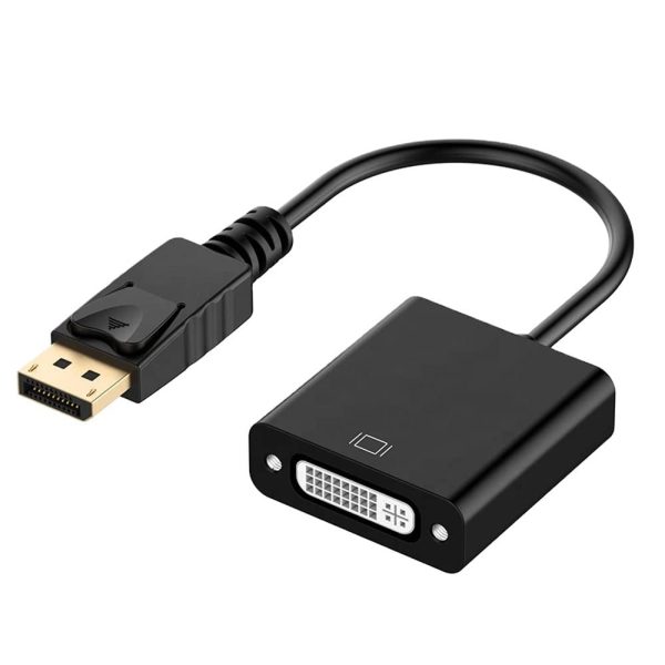 Adaptor DisplayPort la DVI, PRESTIGE CHARGE, DP tată - DVI mamă, Full HD 1080p, rezoluție 1920x1200, conectori placați cu aur, carcasă ABS, Plug & Play, laptop, PC