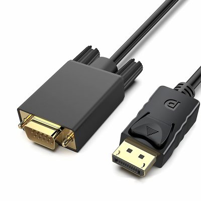 Cablu DisplayPort la VGA, PRESTIGE CHARGE, 1.8m, Full HD 1080P 60Hz, transmisie unidirecțională DP→VGA, conectori placați cu aur, Plug and Play, PC, monitor