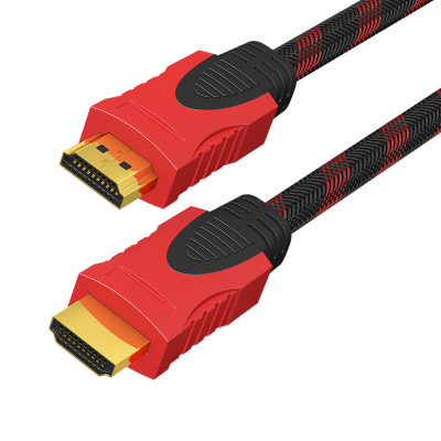 Cablu HDMI PRESTIGE CHARGE®, 30m, High Speed, HDMI 1.4, 1080P@60Hz, 3D, Conectori Aurii 24K, Înveliș Textil Nylon, Compatibil PS5, PS4, Xbox, PC, TV, Negru