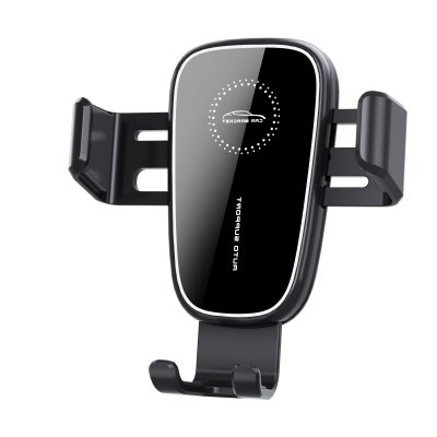 Suport auto telefon, PRESTIGE CHARGE, prindere grila de ventilatie, eliberare cu o singura mana, clema silicon anti-alunecare, telefoane 4-7.2 inch, negru