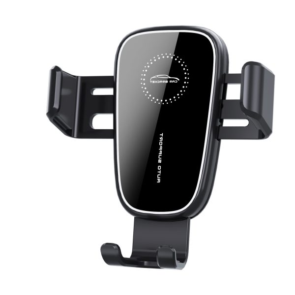 Suport auto telefon, PRESTIGE CHARGE, prindere grila de ventilatie, eliberare cu o singura mana, clema silicon anti-alunecare, telefoane 4-7.2 inch, negru
